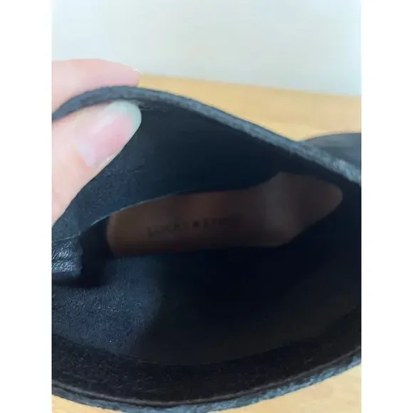 Lucky Brand Womens Ryemi Bootie Peep Toe Suede Size 7.5 Black Pull-On Fall Boho - Picture 6 of 8